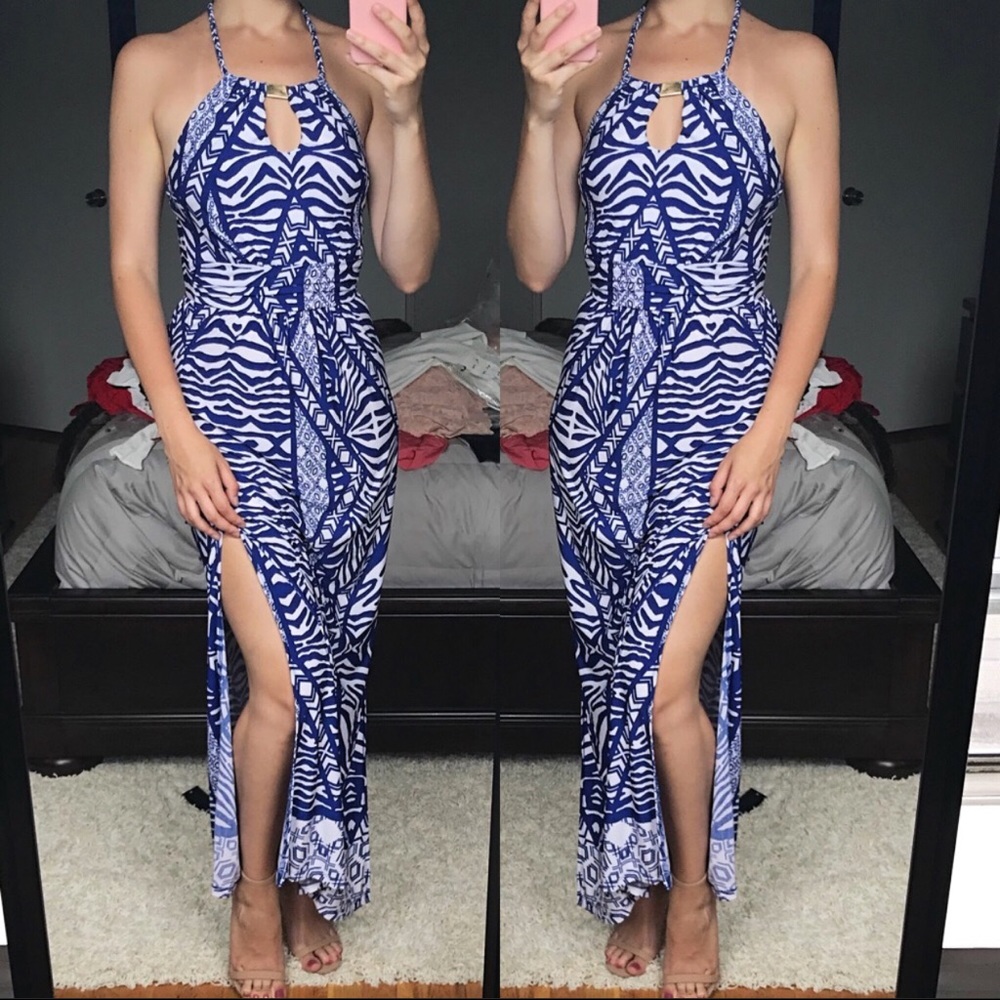 Elegant halter maxi dress